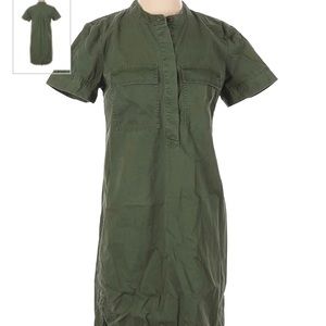 J-Crew Army Green Military Shift Dress